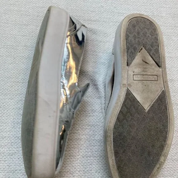 FRANCO SARTO Nelson Silver Slip on Loafer Sneakers. Size 7 - Picture 6 of 6